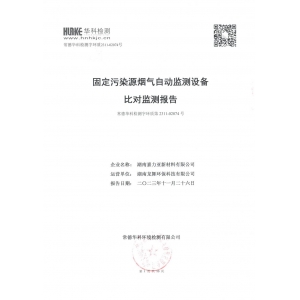 2023年第四季度CEMS比對監(jiān)測報告
